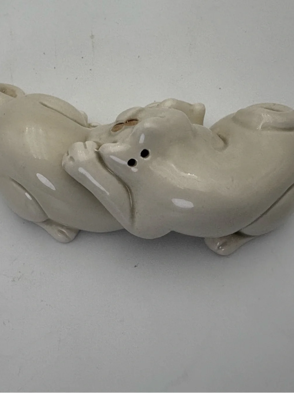 Vintage Fitz & Floyd “Cat Nap” 1970s Nesting Cat Salt and Pepper Shakers
